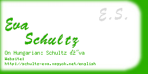 eva schultz business card
